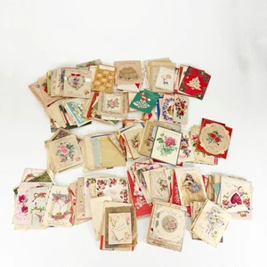 Large Lot of Vintage Rust Craft Unbranded Greeting Christmas Holiday Cards AS IS - Picture 1 of 7
