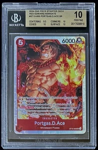 BGS 10 One Piece ST15-005 SR Portgas.D.Ace - Inglés - Rojo Edward.Newgate - Imagen 1 de 2