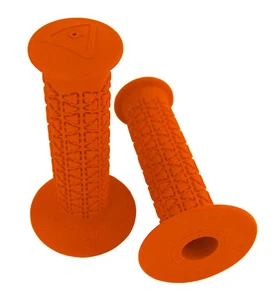 AME old school BMX ROUNDS bicycle grips - ORANGE  *MADE IN USA* - Picture 1 of 1
