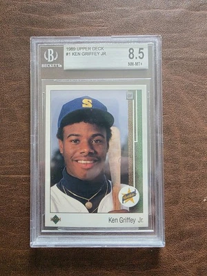 1989 Upper Deck Ken Griffey Jr ROOKIE #1 BGS 8.5 Nice! Beautiful Card! - Image 1 of 3
