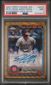 GOLD WAVE AUTO /50 PSA 9 PETE CROW-ARMSTRONG 2024 TOPPS CHROME UPDATE ROOKIE SP - Bild 1 von 2