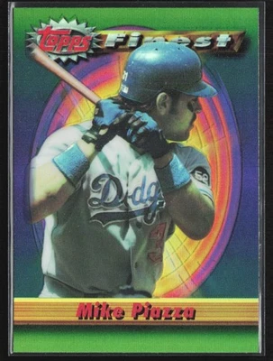 Mike Piazza 1994 Topps Finest Refractor #1 Los Angeles Dodgers - Image 1 of 3