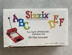 Sizzix FUN SERIF Uppercase Alphabet Die Cut Set 26 Dies A-Z Blue Letters Craft - Picture 1 of 9