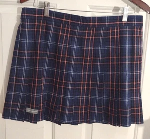 Simply Southern adretter Faltenrock blau kariert Gummibund Gr. XL neu mit Etikett - Bild 1 von 6