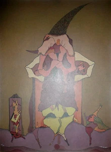 CAMACHO Jorge Lithographie signée art abstrait abstract surréaliste cubain - Picture 1 of 1