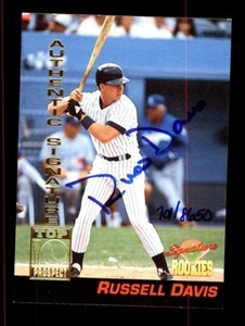 1994 SIGNATURE ROOKIES #1 RUSSELL DAVIS ROOKIE RC AUTO /8650 - Picture 1 of 2