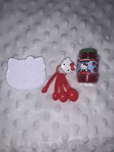 Hello Kitty Miniature Kitchen Toys Plate Measuring Spoons Jar Of Pasta Sauce - Picture 1 of 7