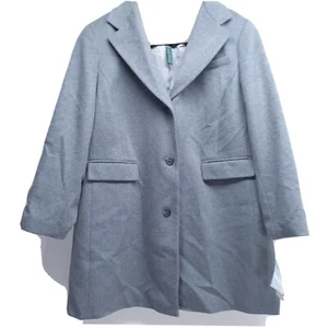 NOS Ralph Lauren LRL Womens Wool Blend Coat Notch Collar Gray Sz 22 - Picture 1 of 15