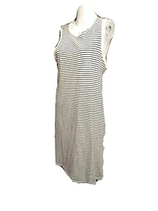 Dip WOMEN NEW MEDIUM Sleeveless Striped Crew-neck Summer Casual Tank Dress(#m5 - Picture 1 of 8
