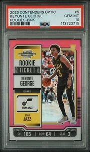 2023-24 Contenders Optic Keyonte George #5 RC Rookies Pink /75 PSA 10 - Picture 1 of 2