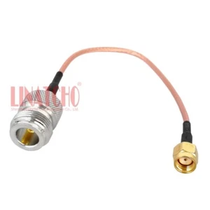 15 cm N Buchse auf RP SMA Stecker Buchse Stecker RG316 Koaxial Zopf Kabel - Bild 1 von 10