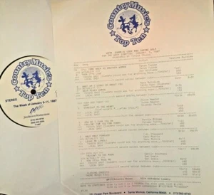 RADIO SHOW: COUNTRY'S TOP 10 1/5/87 CONWAY TWITTY, RONNIE MILSAP, REBA McENTIRE - Picture 1 of 1