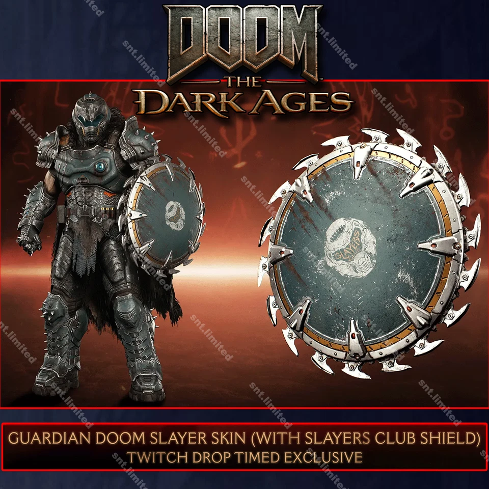 DOOM The Dark Ages - DOOM Slayer Guardian DLC Skin & Shield (ALL Platforms) - Image 1 of 1