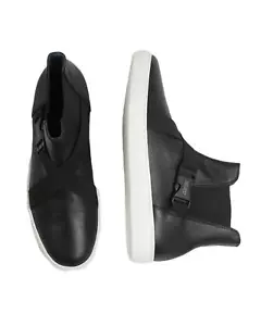 KNT by Kiton $ 1.660 schwarze Lederschnalle hohe Turnschuhe Schuhe (8 UK) 9 US - Bild 1 von 5