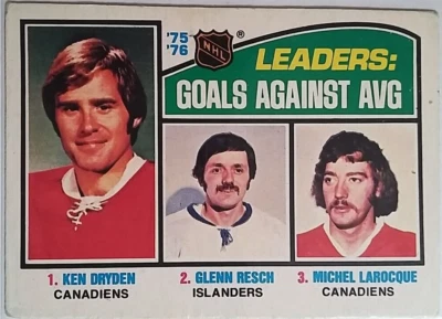 1976-77 O Pee Chee GAA Leaders Ken Dryden Montreal Hockey Card #6 - Image 1 of 2