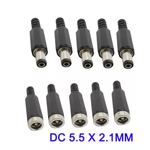 10/5x DC Male Female Clutch Hollow Male Hollow Female 5.5x2.1mm Connector - Picture 1 of 9