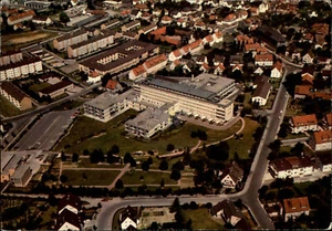 NORTHEIM Stadt-Bereich mit Krankenhaus vom Flugzeug aus Luftbild-AK frankiert - Picture 1 of 2