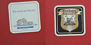 Emsländer cervecería Lünne Volksbank cervecería tapa de cerveza montaña rusa beermat - Imagen 1 de 1