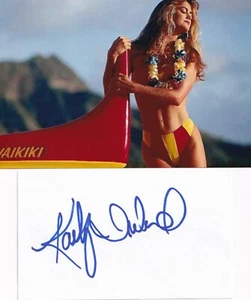 SEHR SELTEN Kathy Irland signed handsigniert 3x5 Karteikarte Foto Schauspielerin Sport M - Bild 1 von 1