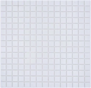 Glasmosaik Classic Uni Mosaikfliesen Weiß Papierverklebt Poolmosaik Schwimmbad - Bild 1 von 7