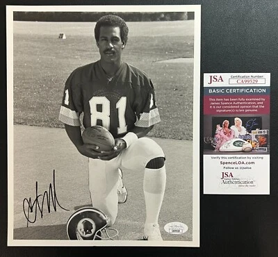 Art Monk Signed 8x10 B&W Photograph JSA CERT. #81 NFL Washington Redskins HOF! - Image 1 of 4