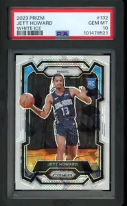 2023-24 Panini Prizm Jett Howard White Ice RC /35 #132 PSA 10 - Foto 1 di 2
