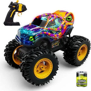 Monster Trucks Toys for Boys Age 4-7, 1:16 Scale Rechargeable RC Cars with Light - Picture 1 of 6