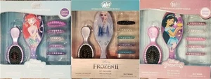 Pacchetto accessori districante SPAZZOLA BAGNATA DISNEY PRINCESS ARIEL ELSA GELSOMINO nuova con scatola!!! - Foto 1 di 7