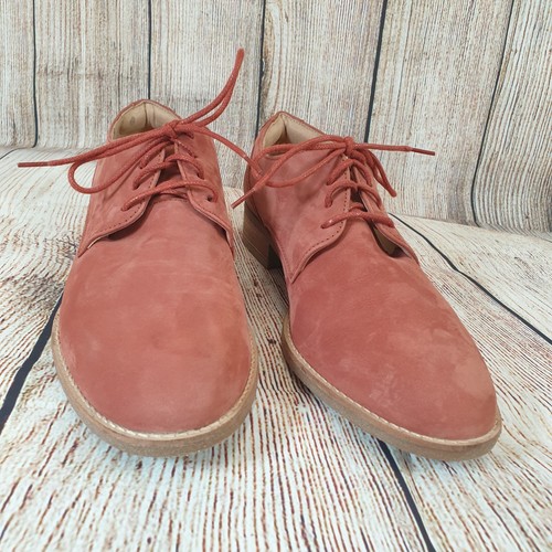Scarpe Oxford Clarks Netley Bloom Rust Nubuck taglia UK 7D EU 41