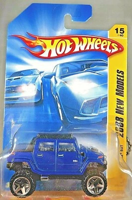 2008 Hot Wheels #15 New Models 15/40 HUMMER H2 SUT Blue Variant w/Chrome ORUT5sp - Image 1 of 4