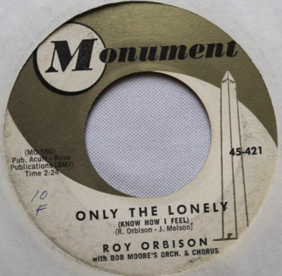 ROY ORBISON HERE COMES THAT SONG AGAIN / ONLY THE LONELY 45 7" VINYL RECORD VG - Image 1 of 4