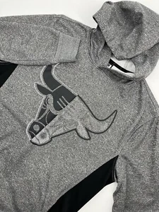 Sudadera con capucha mediana gris NBA de manga larga Chicago Bulls para hombre M - Imagen 1 de 7