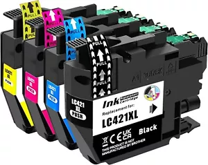 LC421XL Cartucce d'inchiostro per Brother DCP-J1050DW DCP-J1140DW MFC-J1010DW NON OEM - Foto 1 di 7