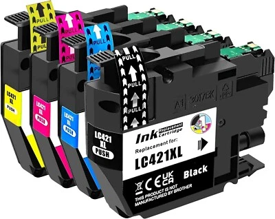 LC421XL Ink Cartridges for Brother DCP-J1050DW DCP-J1140DW MFC-J1010DW NON-OEM - Image 1 of 4