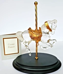 Franklin Mint Crystal Prancer Karussell Pferd Figur 1990 Dentzel Gold M1068 - Bild 1 von 15