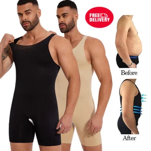 Para hombres Adelgazante Prendas moldeadoras Body Cuerpo Completo Compresión Cintura Entrenador Reino Unido - Imagen 1 de 16