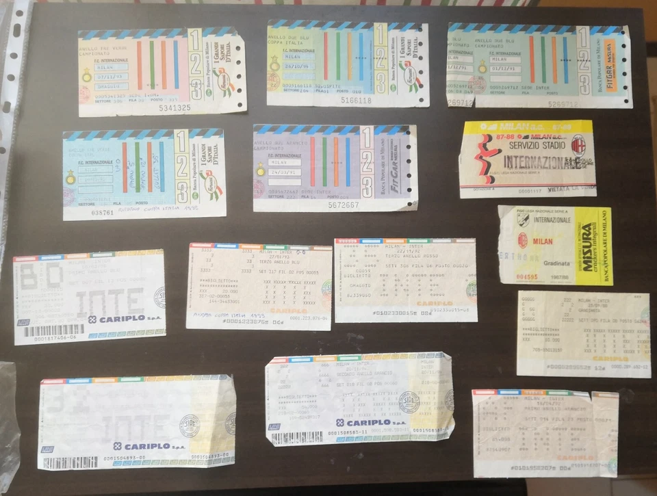 Biglietti Milan-Inter Derby anni 80-90 - Immagine 1 di 1