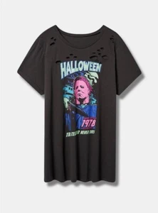 Torrid Halloween Horror Michael Myers Shirt Schwarz Neu mit Etikett Neu 2X - Bild 1 von 9