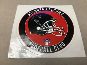 Vintage 90er Atlanta Falcons Football Club Runde 4" Aufkleber Throwback schwarzer Helm - Bild 1 von 1