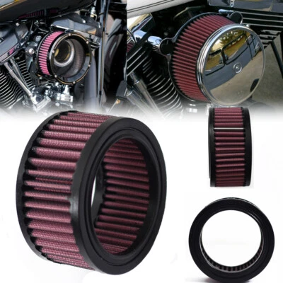 Filtro de aire redondo de alto flujo de 3-7/8" para Harley Honda Suzuki Kawasaki Yamaha Ducati Foto 1 de 4