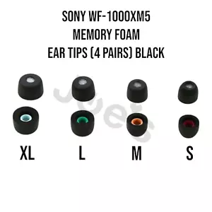 Sony WF-1000XM5 XM5 Auricolari Memory Foam Comodi Ricambio (Nero) - Foto 1 di 1