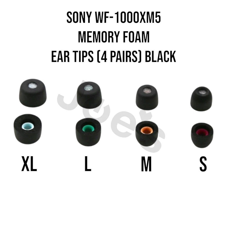 Sony WF-1000XM5 XM5 Memory Foam Eartips Earbuds (Black) Original