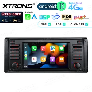 For BMW 5er E39 Android 13 8Core 4G 64GB 7" Car Stereo GPS Nav Head Unit CarPlay - Picture 1 of 18
