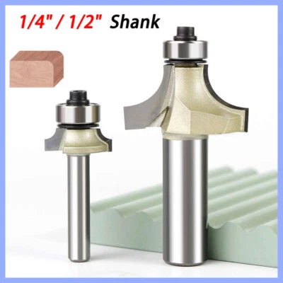 1Pcs Round Over Edge Profile Router Bit, 2.38mm-38.1mm Radius, 1/4" 1/2" Shank - Image 1 of 4