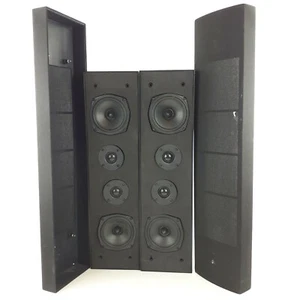 Artison Sketch Speakers Lot Flat Panel ST-LCR Theater & 2 Fabric Grilles Covers - Picture 1 of 11