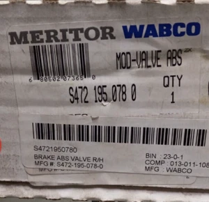 Genuine Meritor Wabco- ABS Modulator valve #S472-195-078-0 - Picture 1 of 3
