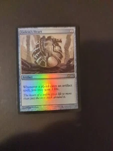 Magic The Gathering Golem’s Heart Foil Promo Artifact Commander Magic The Gathering - Imagen 1 de 2