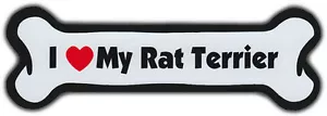 Dog Bone Magnet I Love My Rat Terrier Cars Tracks Refrigerators Buy2 Get3Rd Free - Picture 1 of 1