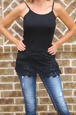 Mono Reno Lace Tank Crochet Camisole Extender Sleeveless Size S-XL NWT Boutique - Image 1 of 4