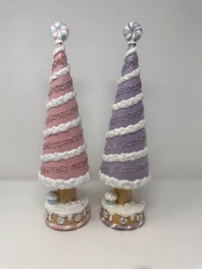 Pastel Candyland Style Gingerbread Christmas Tree, Village Tree, 15"  NEW - Picture 1 of 13